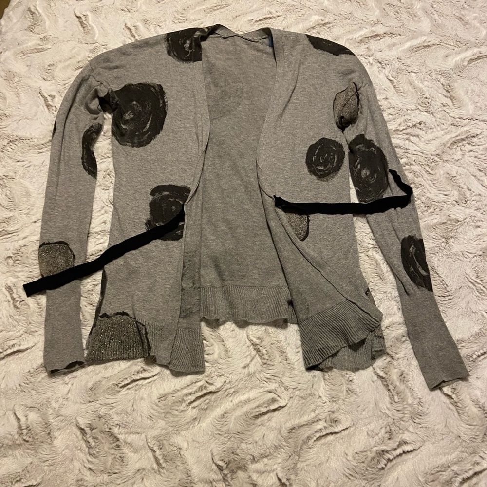 Vera Wang Sparkle Bow Cardigan - Picture 4 of 9